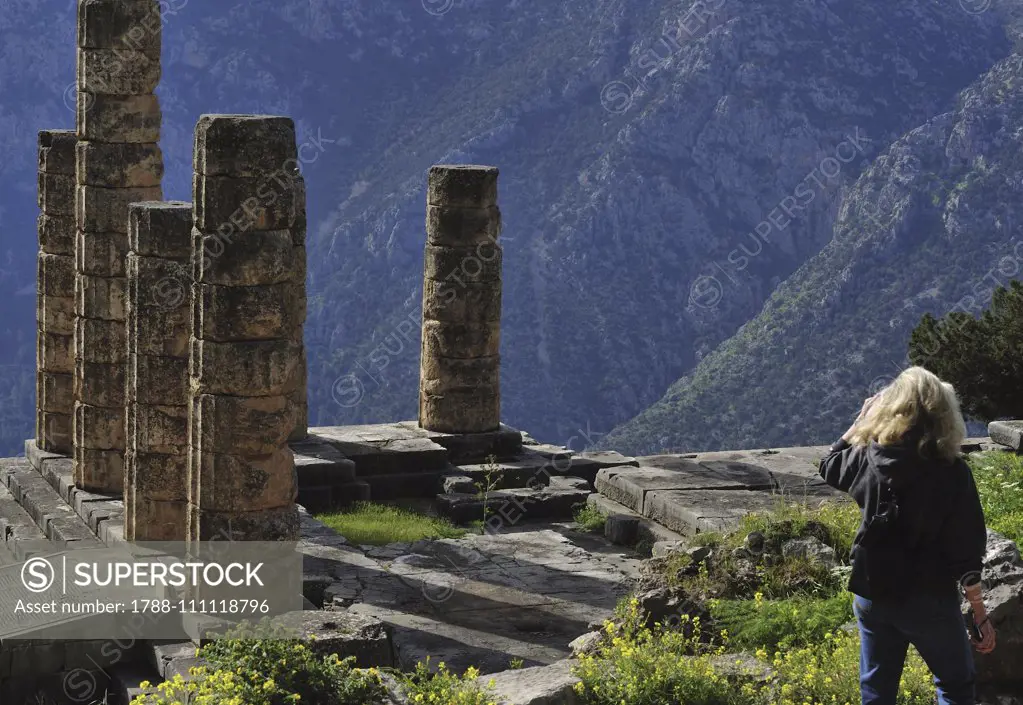 The Doric Columns Of The Temple Of Apollo, Archaeological Site Of ...