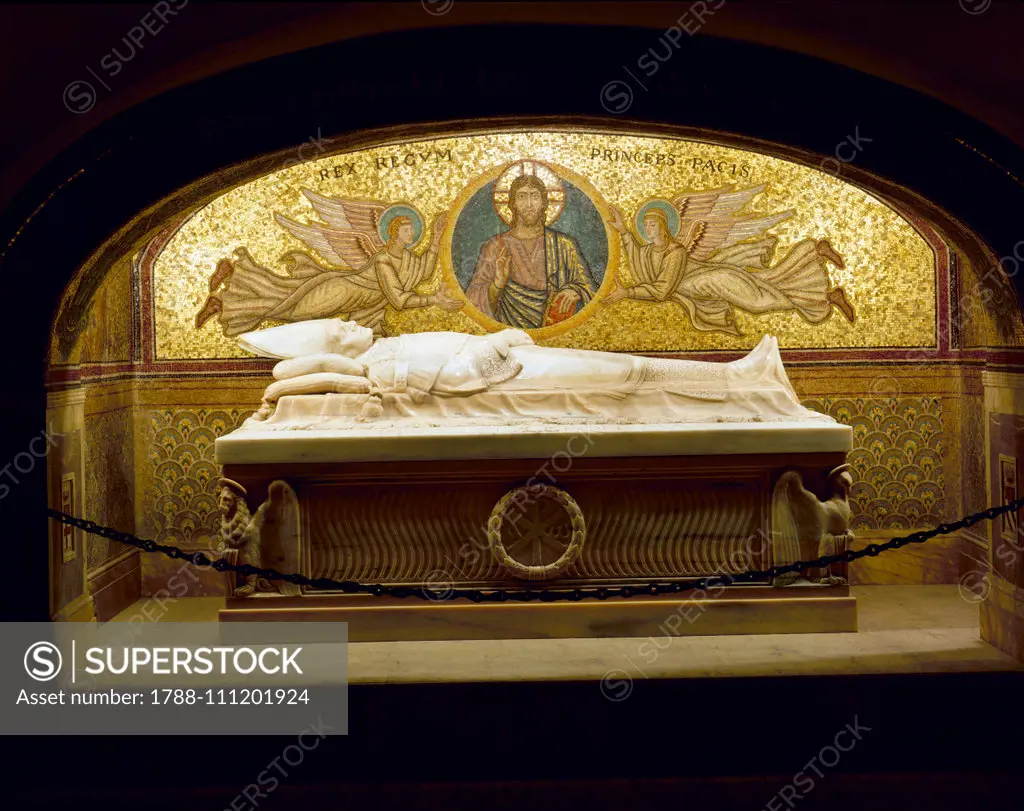 Tomb of Pope Pius XI, Vatican Grottoes, St Peter's Basilica, Vatican.