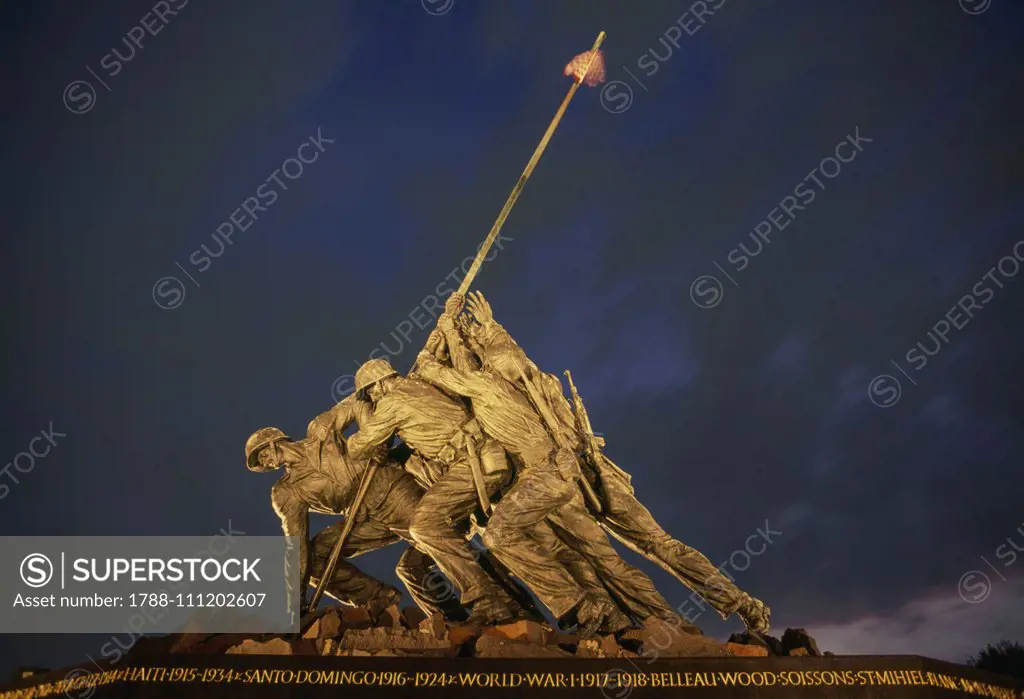 Marine Corps War Memorial, also known as Iwo Jima Memorial, 1954, by Felix Weihs de Weldon (1907-2003), Arlington Ridge Park, Virginia, United States of America, 20th century.