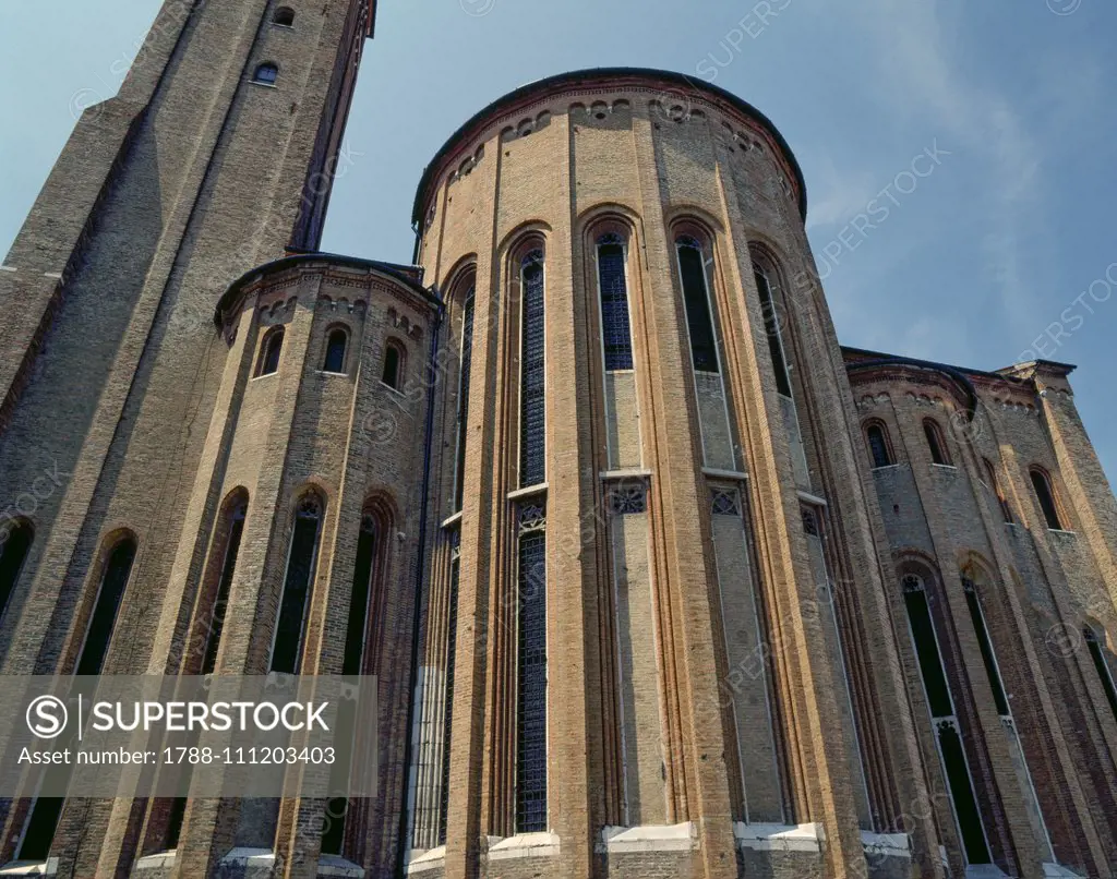 Apses of the Church of Saint Nicholas, Treviso, Veneto, Italy, 13th century.