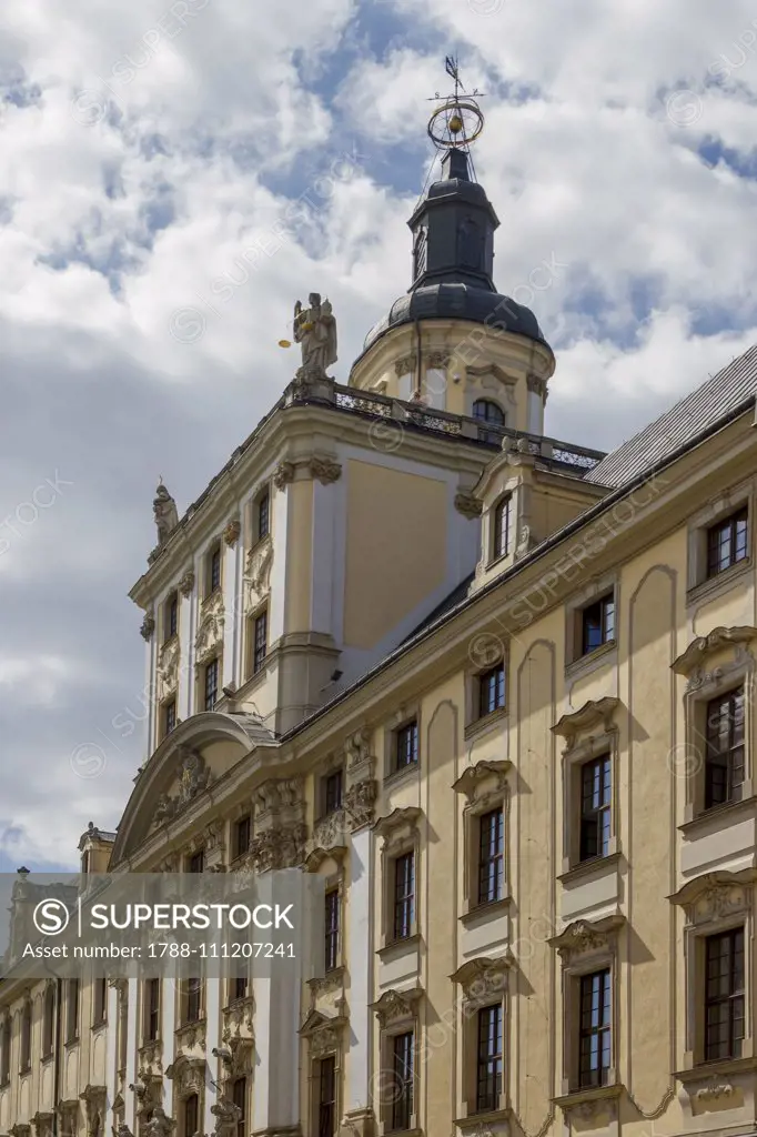 University of Wroclaw, Baroque complex of the former Jesuit college and church, Poland, 18th century.