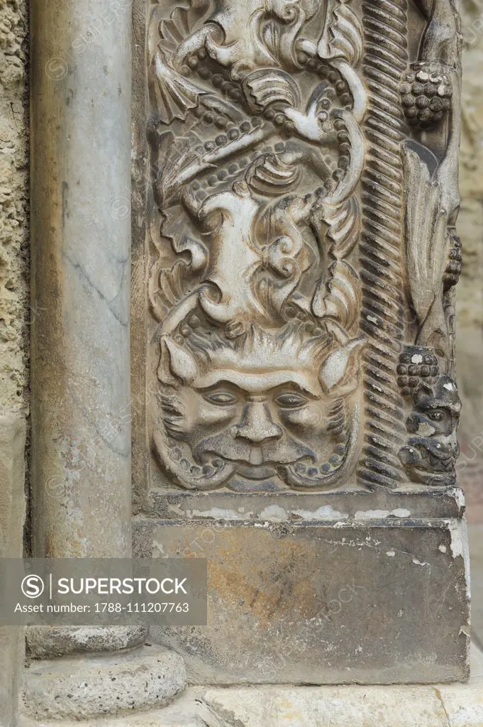 Relief on the south portal, 1110-1130, Saint-Pierre Abbey Church (UNESCO World Heritage Site, 1998), Moissac, Occitanie, France, 12th century.