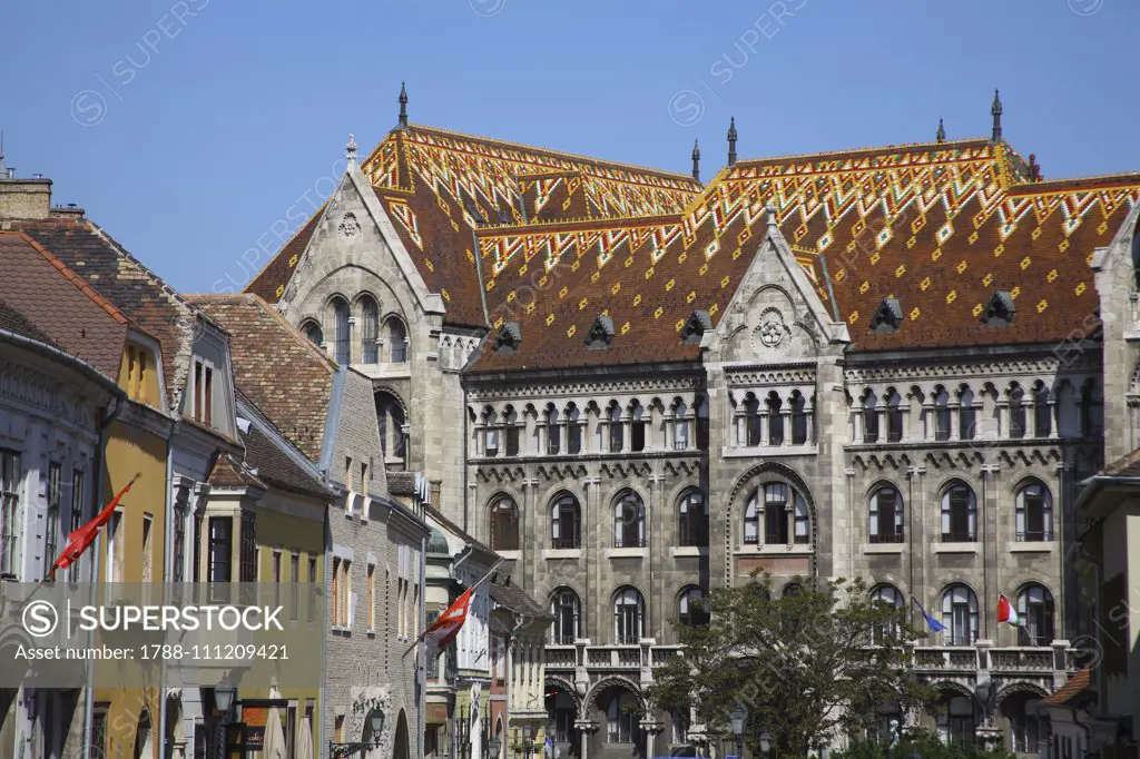 Matthias church, Castle hill (Varhegy) in Buda, Budapest (UNESCO World Heritage List, 1987), Hungary.