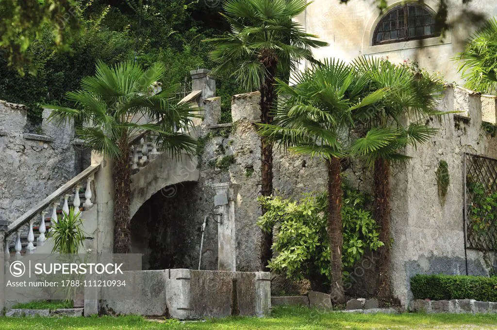 The Castello della Torre, medieval castle, Mezzolombardo, Piana Rotaliana, Trentino-Alto Adige, Italy, 13th century.