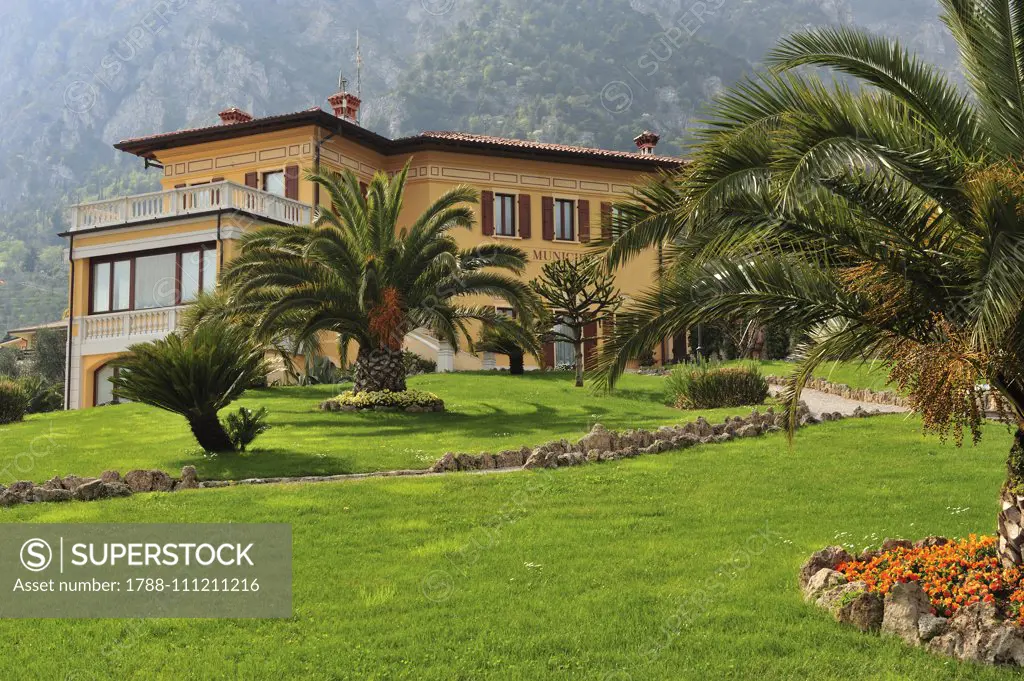 Villa Boghi, seat of the town hall of Limone sul Garda, Lake Garda, Lombardy, Italy, 20th century.