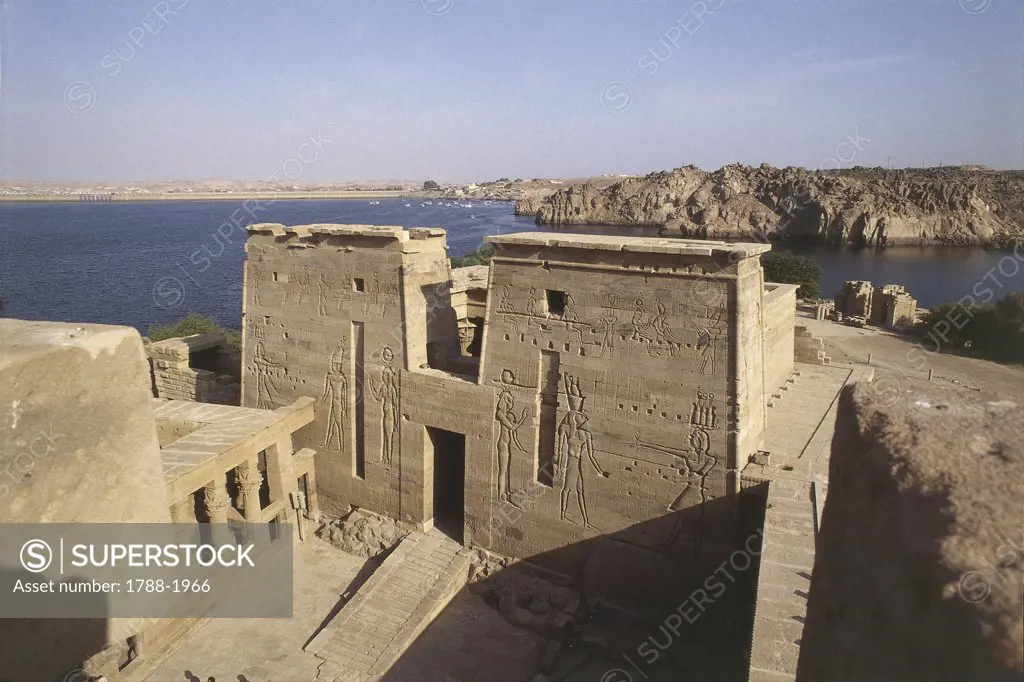 Egypt - Nubian monuments at Philae (UNESCO World Heritage List, 1979). Temple