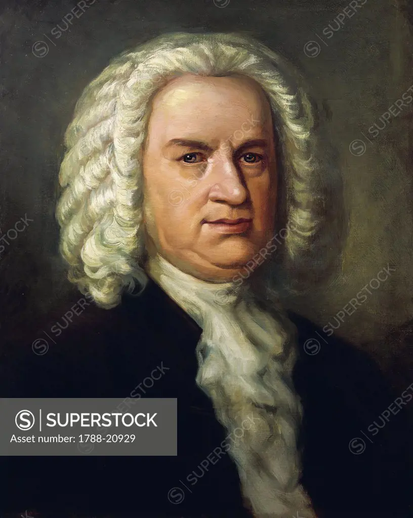 Germany, Portrait of Johann Sebastian Bach (1685 - 1750)