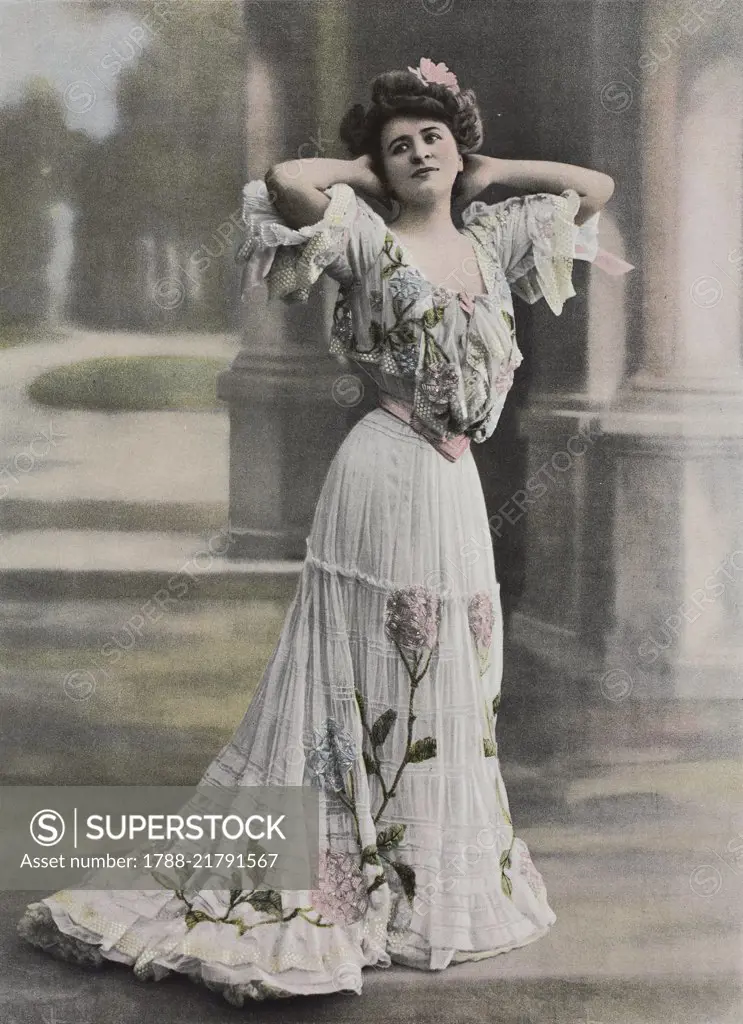 Model wearing an evening dress Bechoff David model photograph by