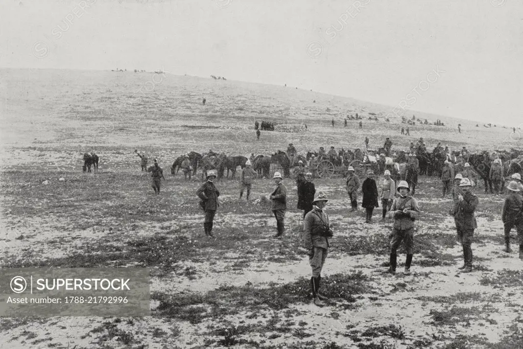 Italian soldiers in the Scleidima basin, Cyrenaica, First Italo-Senussi War, Libya, photograph by Edgardo Furia, from L'Illustrazione Italiana, Year XLI, No 11, March 15, 1914.