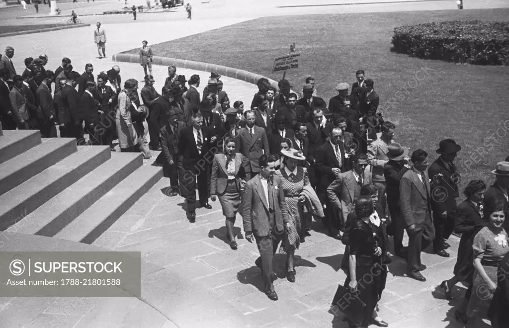 Trip by the National Recreational Club (Opera nazionale dopolavoro, OND), June 17, 1939, Genoa, Italy, 20th century.