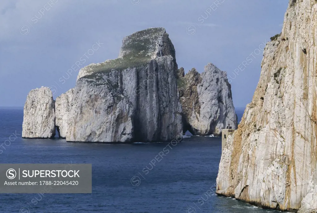 Pan di Zucchero cliff at Masua, Iglesiente, Sardinia, Italy.