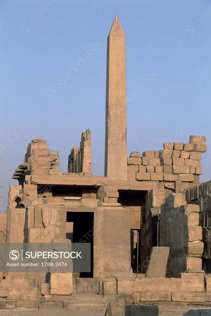 Egypt, Karnak. Great Temple of Ammon. Obelisk