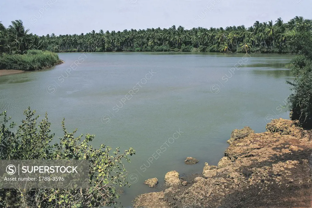 River passing through a landscape, Juba River, Somalia