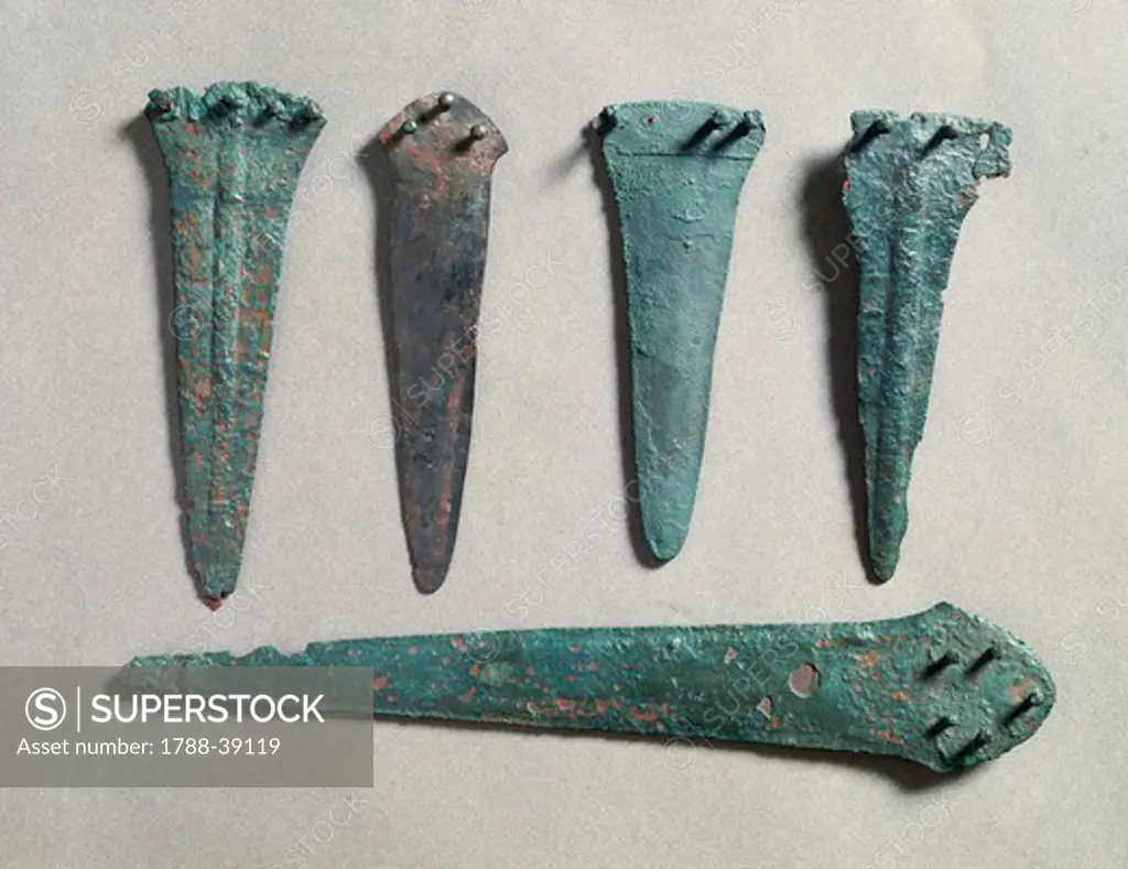 Prehistory, Spain, Bronze Age. El Argar culture. Daggers.