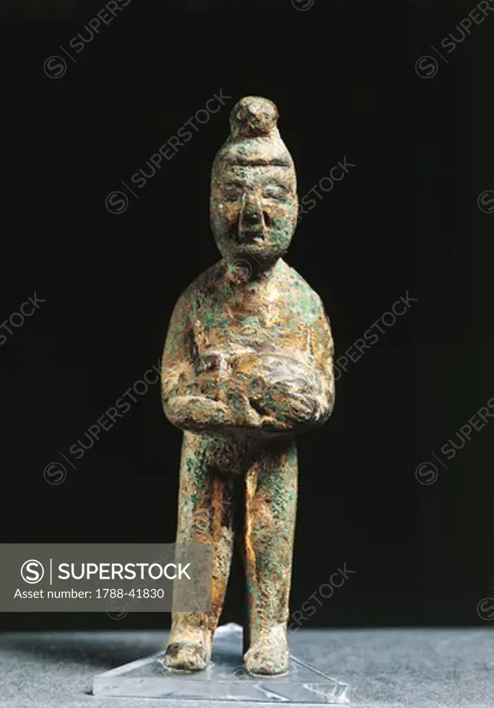 Bronze statuette, China. Chinese Civilisation, Western Han Dynasty, 3rd century BC - 1st century AD.