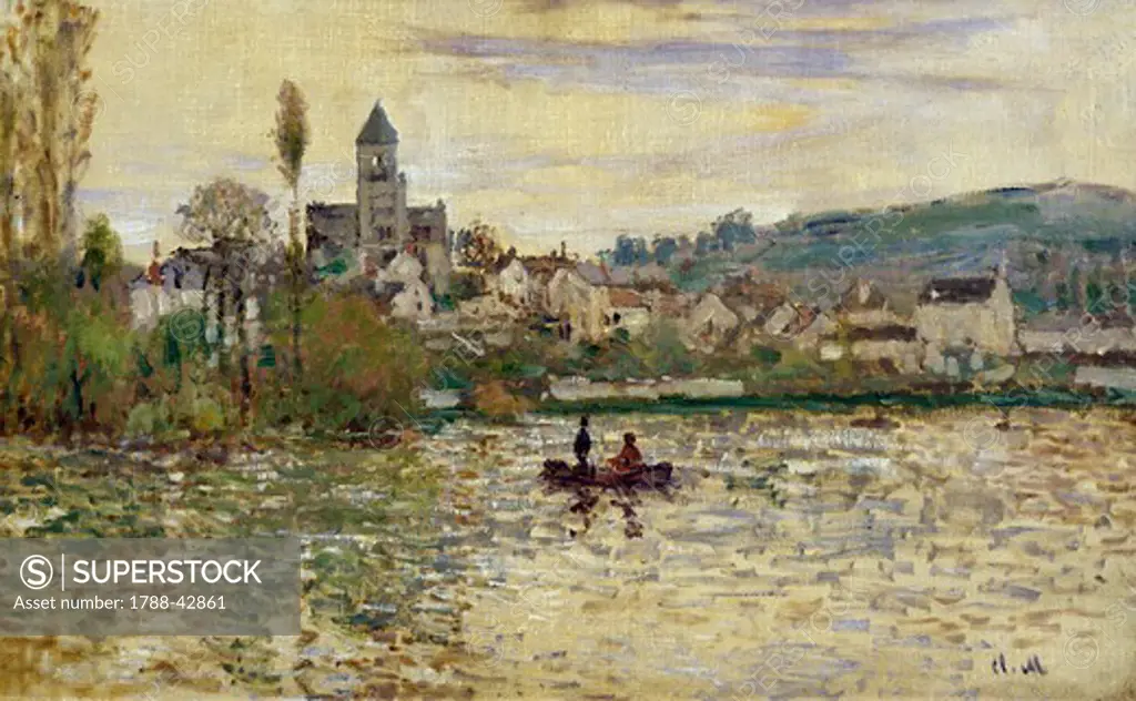 The Seine at Vetheuil, 1879, by Claude Monet (1840-1926).