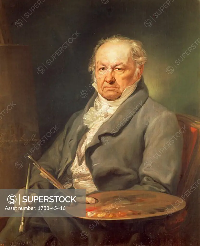 Portrait of Francisco Goya, 1826, by Vicente Lopez y Portana (1772-1850), oil on canvas, 93x73 cm.