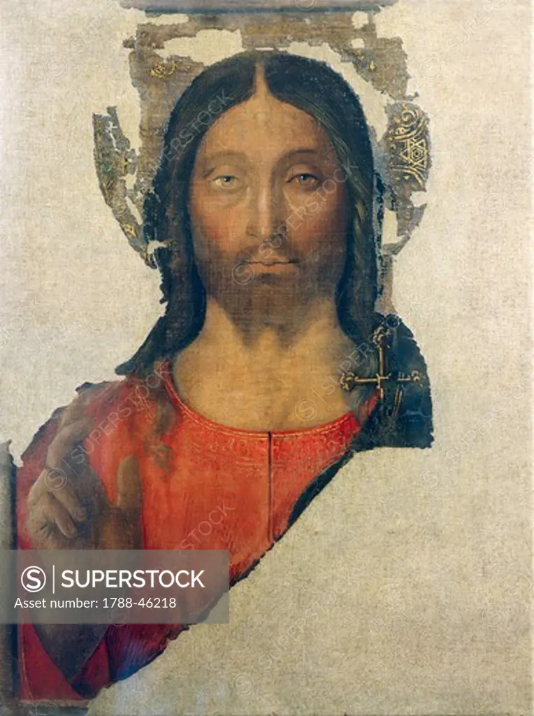 Christ blessing, by Melozzo da Forli (1438-1494).