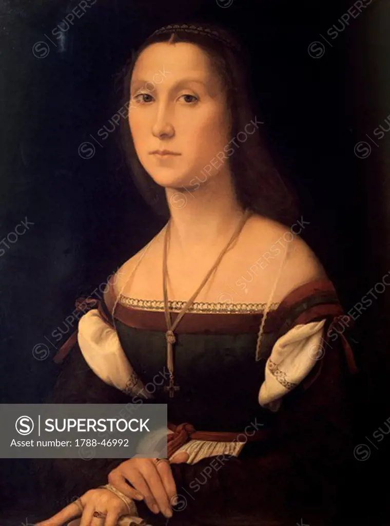 The Mute Woman, 1507, by Raphael Sanzio (1483-1520), oil on wood, 64x48 cm.