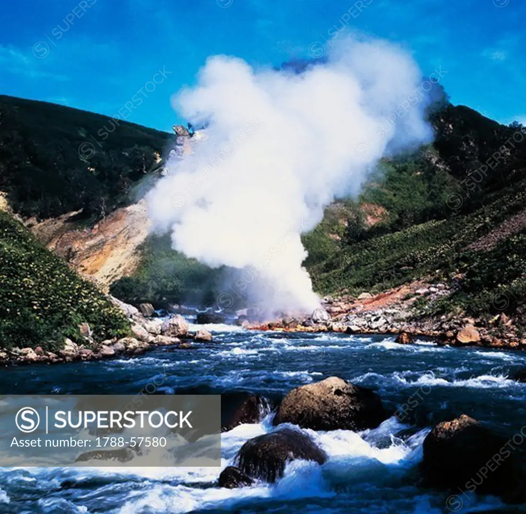 Geyser in the area of the volcanoes of Kamchatka (UNESCO World Heritage List, 1996, 2001), Russia.