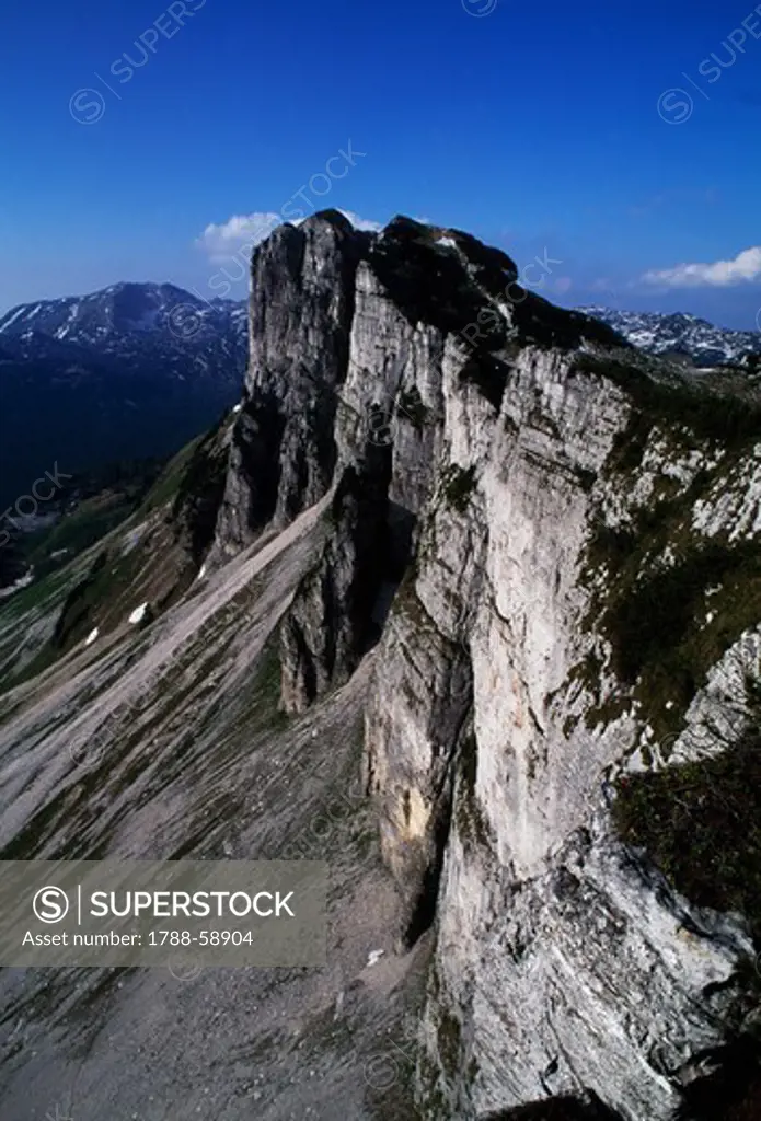 The summit of Loser Mountain, Styria, Austria.