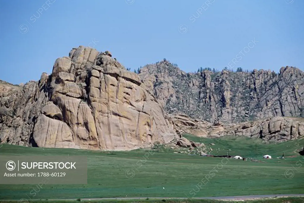 The mountains of Altai Nuruu, Gov-Altai Gobi, Mongolia.