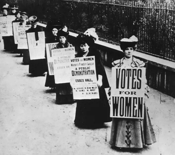 Demonstration for right to vote for women, London