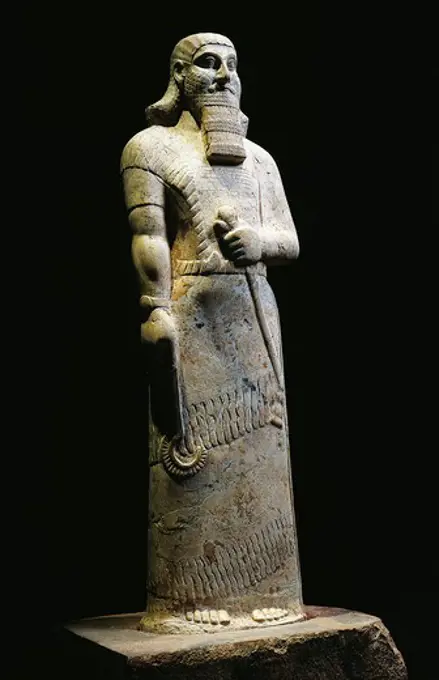 Statue of Assyrian king Ashurbanipal, from Nimrud, Iraq