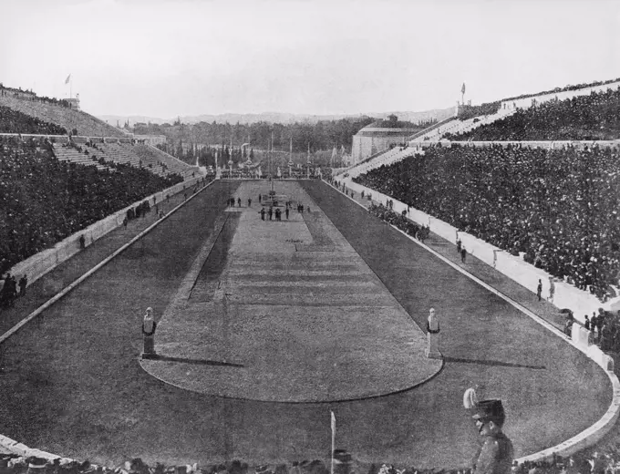 Panathinaiko Stadium, Athens Olympic Games, 1876, Greece, 19th century.