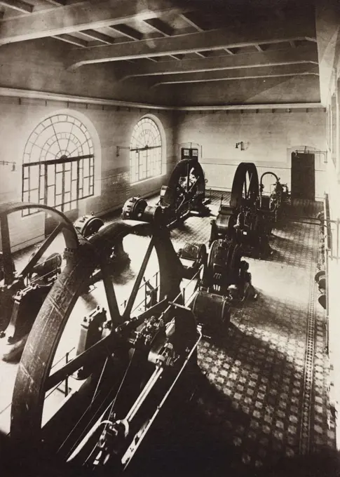 Interior of a power plant, northern Italy, 20th century.