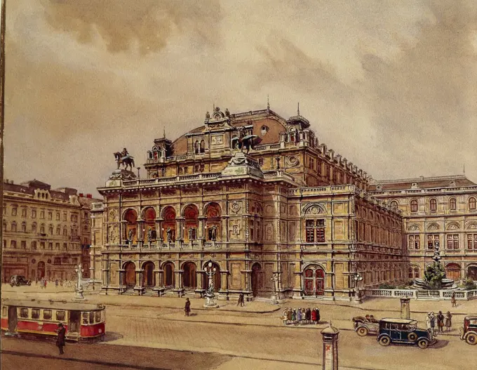 Austria, 20th century. Vienna. The Opera House (State Opera).