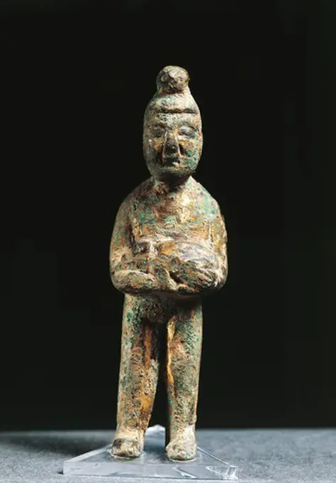 Bronze statuette, China. Chinese Civilisation, Western Han Dynasty, 3rd century BC - 1st century AD.