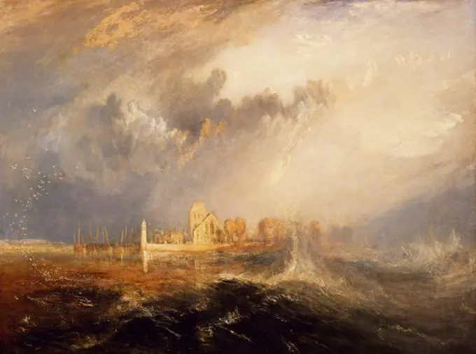 Quillebeuf, at the Mouth of Seine, by Joseph Mallord William Turner (1775-1851).