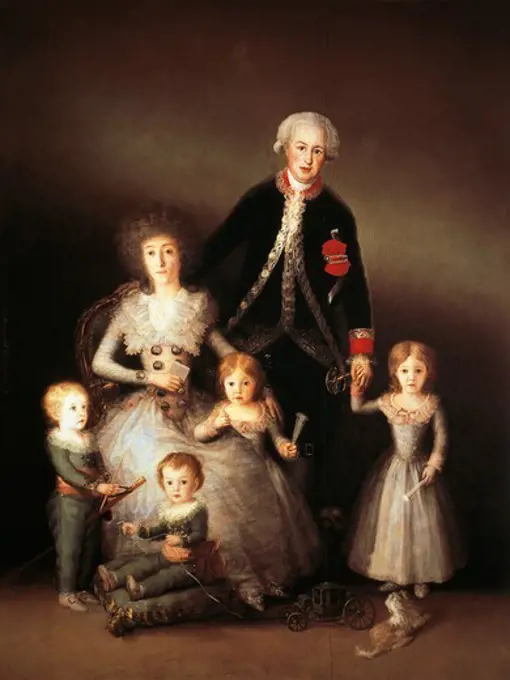 Portrait of the Dukes of Osuna with their children, 1788, by Francisco de Goya (1746-1828), oil on canvas, 225x174 cm.