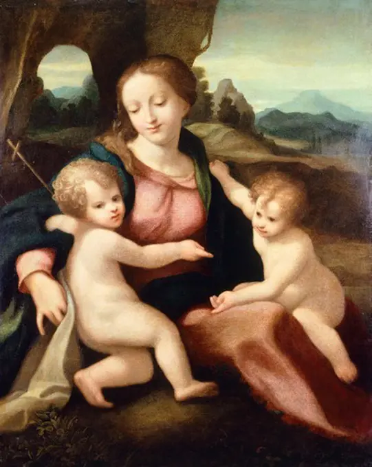 The Madonna of Casalmaggiore, ca 1522, Antonio Allegri known as Correggio (1489-ca 1534), oil on canvas, 28x24 cm. Copy of the original.