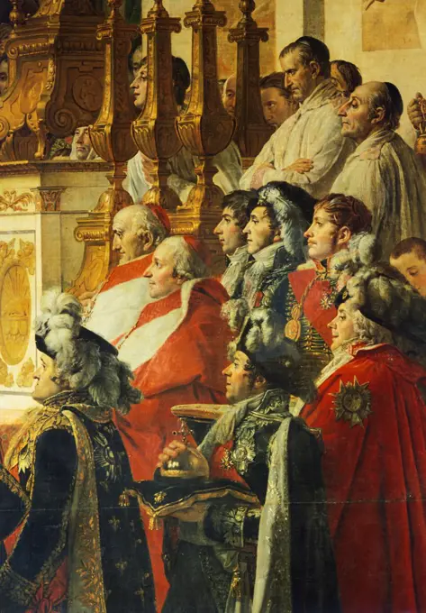 The Coronation of Napoleon, 1807, by Jacques-Louis David (1748-1825), oil on canvas, 610x970 cm. Detail.