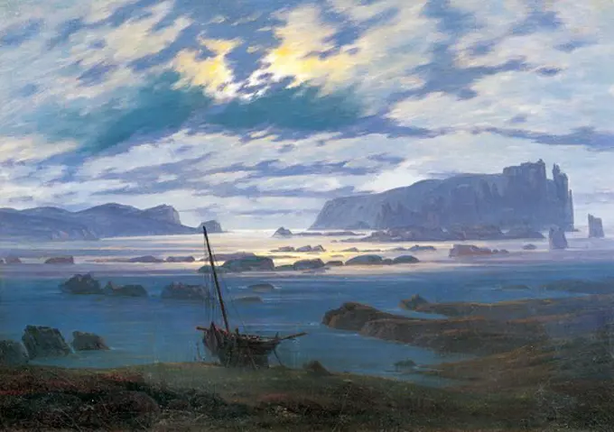 The North Sea in Moonlight, by Caspar David Friedrich (1774-1840).