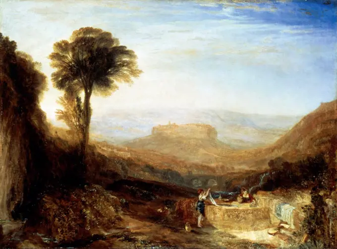 View of Orvieto, by Joseph Mallord William Turner (1775-1851).