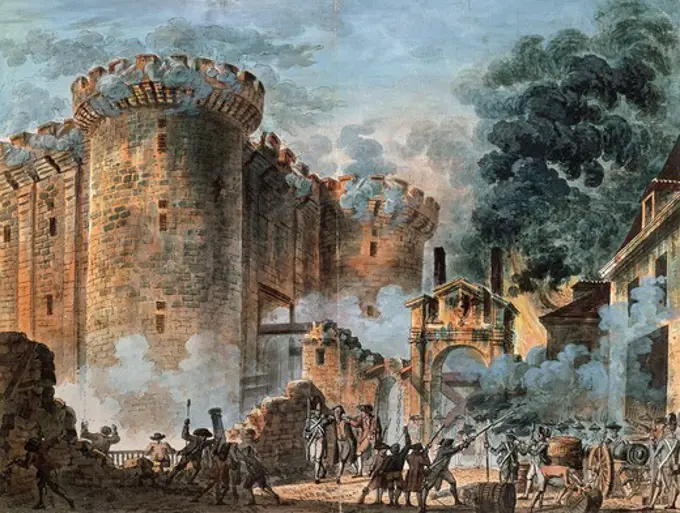 The storming of the Bastille, July 14, 1789. French Revolution, France, 18th century.