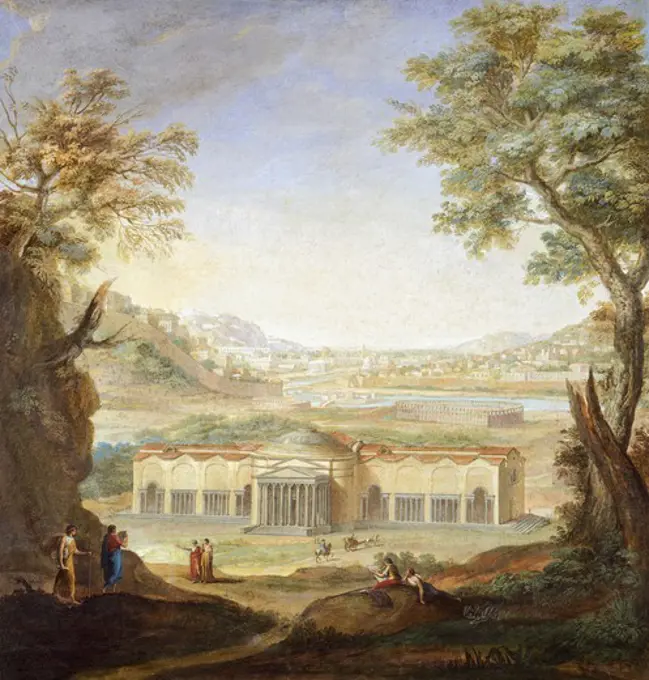 View of the Roman baths, by Luigi Catani (1762-1840).