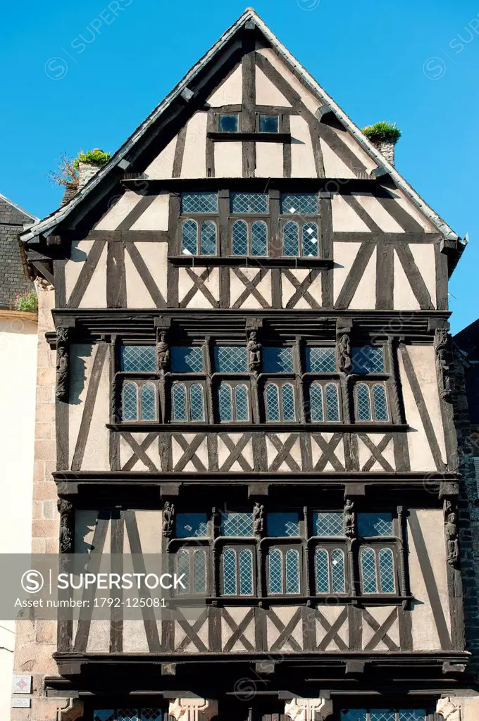 France, Finistere, Morlaix, house known as the Duchess Anne, Rue du Mur