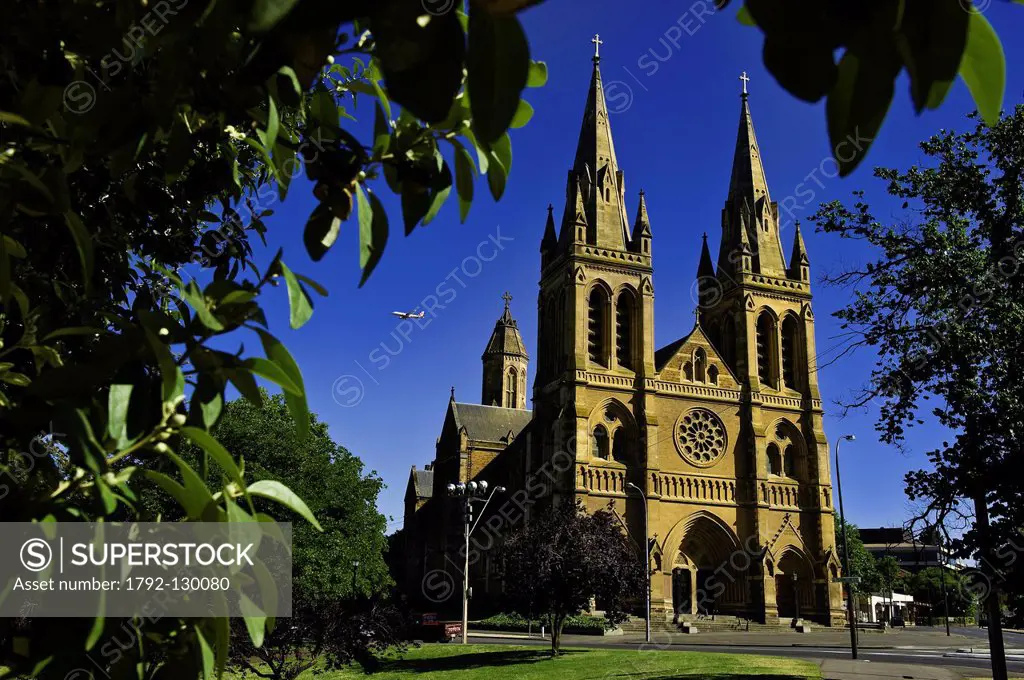 Australia, South Australia, Adelaide, Saint Peters Anglican cathedrale completed in 1901 inspired by french cathedrale Notre Dame de Paris