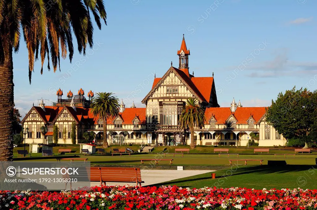 New Zealand, North Island, Region of Bay of Plenty, Rotorua, Maori museum, outside of the building