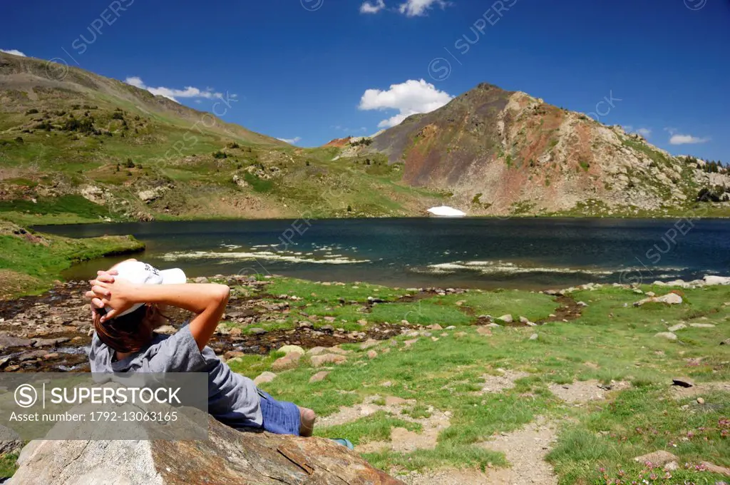 France, Pyrenees Orientales, Parc Naturel Regional des Pyrenees Catalanes (natural regional park of Pyrenees Catalanes), near Angoustrine Villeneuve d...