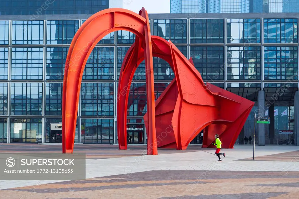 France Haut de Seine La Defense sculpture the Red Spider by