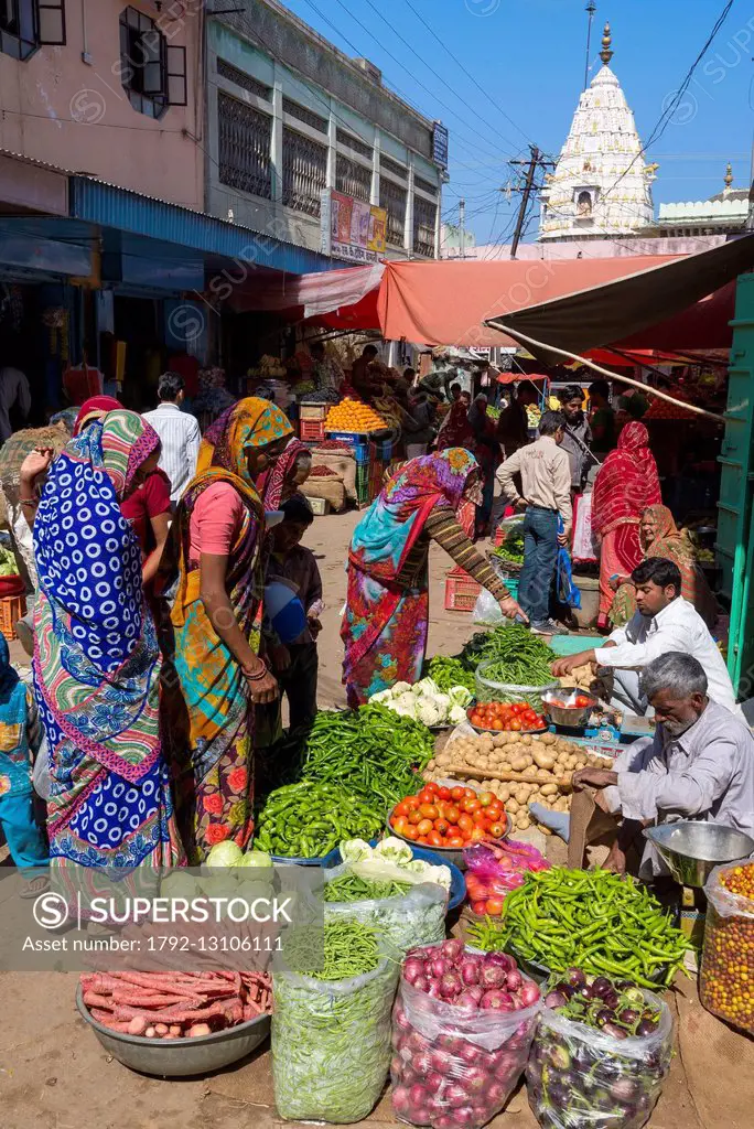 India, Rajasthan state, Shekhawati, Nawalgarh, market