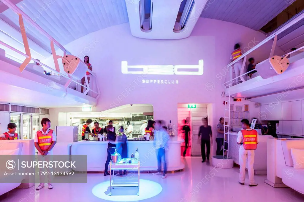 Thailand, Bangkok, Bed Supperclub opened in 2002 and designed by Orbit Design Studio architectural firm