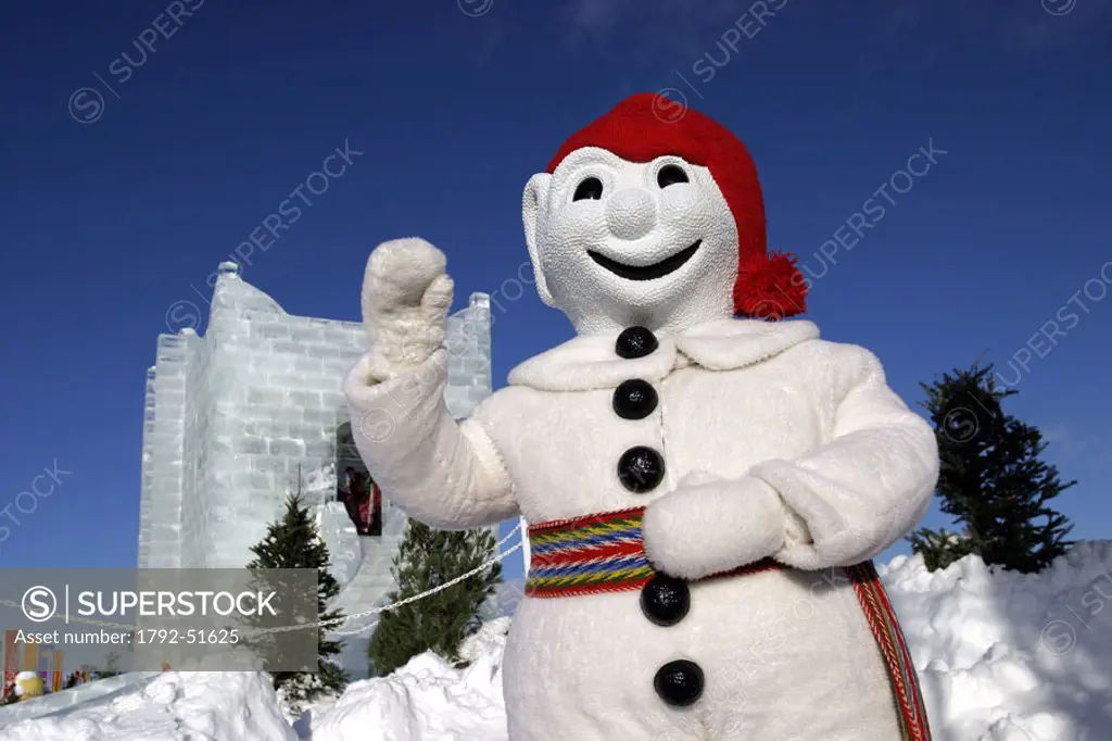 Canada, Quebec, Quebec city Winter carnival, Bonhomme, the mascot of the carnival