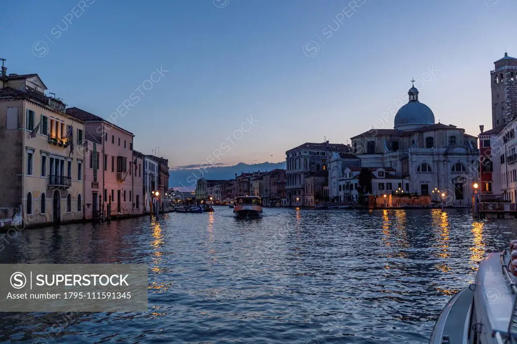 Grand Canal at sunset in Venice, Italy