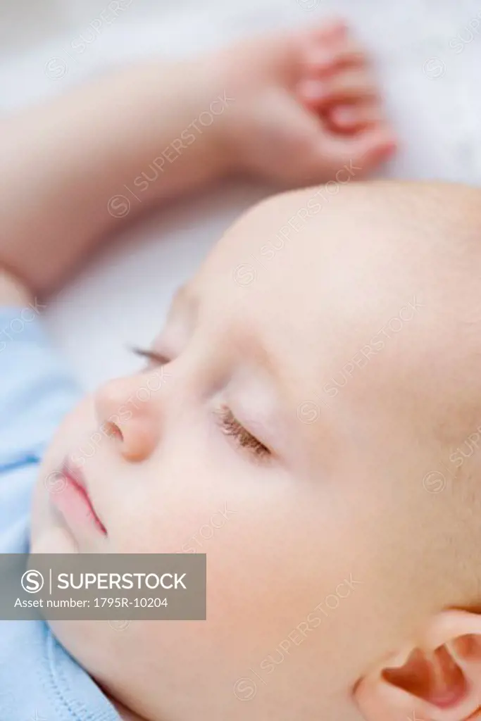 Close-up of sleeping baby